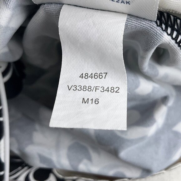 Lands End Swim Top Women 12A Black White Floral Bra Pads Wide Tankini Boho Beach - Picture 7 of 8